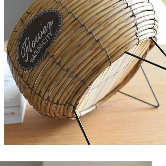 Wicker Basket Planter with metal Stands